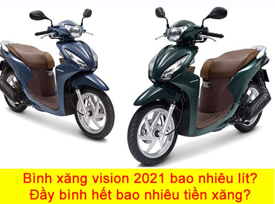 Bình xăng vision 2021 bao nhiêu lít?