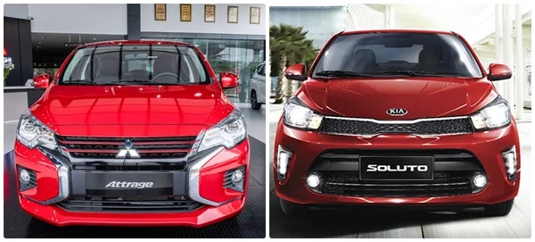 So sánh kia soluto và mitsubishi attrage là 2 dòng xe sedan phân khúc B nổi bật nhất thị trường